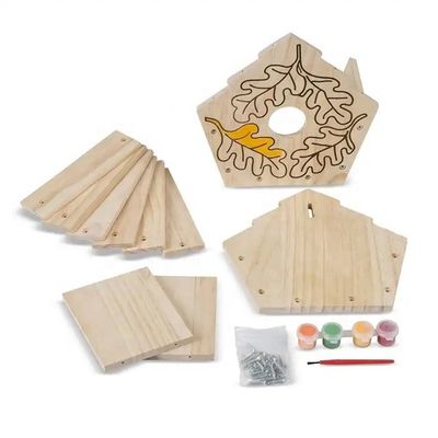 Προσαρμοσμένο λογότυπο Αποδεκτό ξύλινο τροφοδοτικό πουλιών για τη διατροφή άγριων πτηνών σε διακοσμητική μπογιά