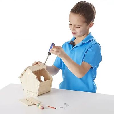 Προσαρμοσμένο λογότυπο Αποδεκτό ξύλινο τροφοδοτικό πουλιών για τη διατροφή άγριων πτηνών σε διακοσμητική μπογιά