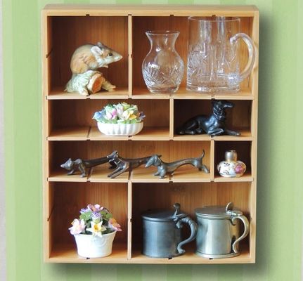 Κουζίνα Βασικά μπαμπού ξύλινο ράφι μπαχαρικών με κουτιά σκιάς και ρυθμιζόμενο πλωτό ράφι