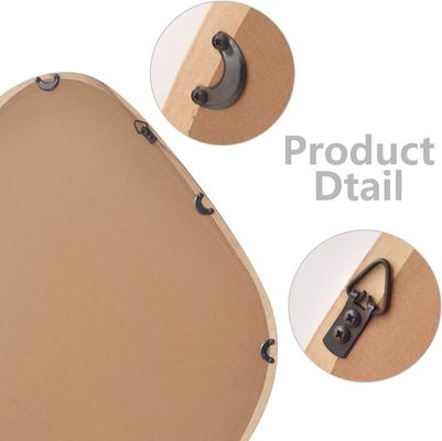 Μοναδικό βερνικωμένο ξύλινο στρογγυλό καθρέφτη αγροκτήματος για σύγχρονο σαλόνι και μπάνιο