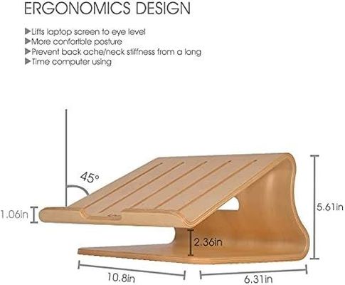 Γεννητικό φορητό υπολογιστή από ξύλο για το MacBook Y Ταχυδρομική συσκευασία καμένη εκτύπωση αεριζόμενη θύρα θύρα