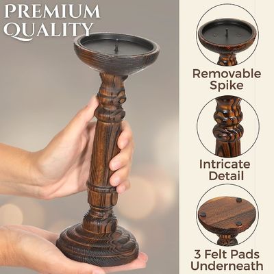 Οικιακή διακόσμηση χειροποίητο ξύλινο στέλεχος κεριών για γαμήλιο πάρτι χειροποίητο σχέδιο