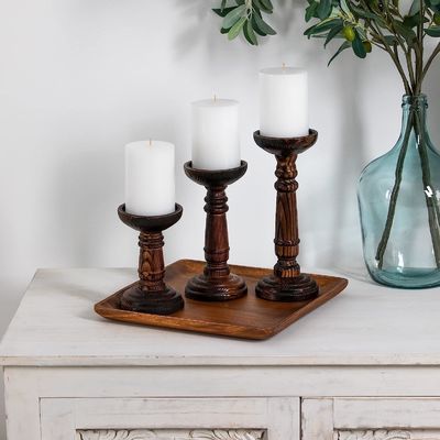 Οικιακή διακόσμηση χειροποίητο ξύλινο στέλεχος κεριών για γαμήλιο πάρτι χειροποίητο σχέδιο