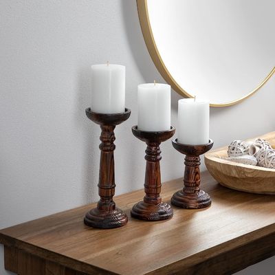 Οικιακή διακόσμηση χειροποίητο ξύλινο στέλεχος κεριών για γαμήλιο πάρτι χειροποίητο σχέδιο