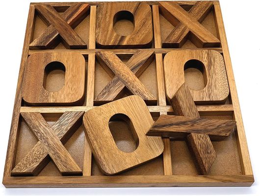 Παιδικά ξύλινα Tic-Tac-Toe XO παρτίδες σκακιού Custom Tictactoe για διασκέδαση και μάθηση