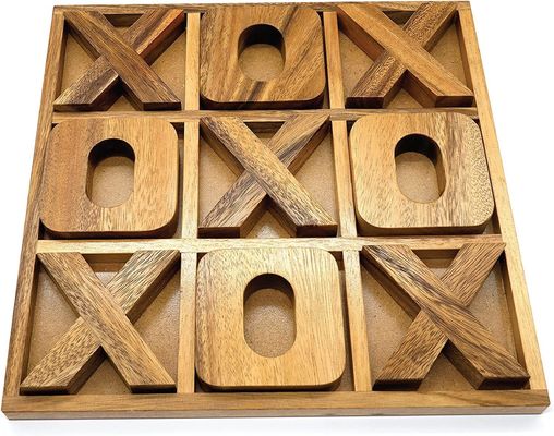 Παιδικά ξύλινα Tic-Tac-Toe XO παρτίδες σκακιού Custom Tictactoe για διασκέδαση και μάθηση