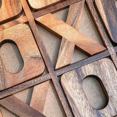 Παιδικά ξύλινα Tic-Tac-Toe XO παρτίδες σκακιού Custom Tictactoe για διασκέδαση και μάθηση