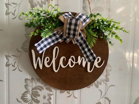 Μαγνητοπλακέτα διακόσμηση μπροστινής πόρτας από στερεό ξύλο