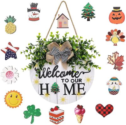 Μαγνητοπλακέτα διακόσμηση μπροστινής πόρτας από στερεό ξύλο