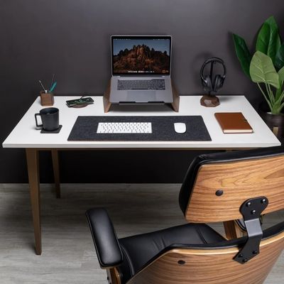 Προσαρμοσμένο μέγεθος ξύλινο υποστήριγμα φορητού υπολογιστή εργονομικός κάλυπτης για γραφείο