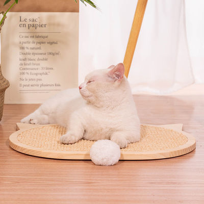 Ξύλινο Γάτσο Γράφοντας Σπίτι και Sisal ύφασμα Paw Mat για την ψυχαγωγία της γάτας σας