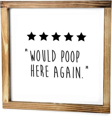 Ελπίζω όλα να πάνε καλά 12"x12" ξύλινη διακόσμηση του τοίχου του μπάνιου από μαζικό ξύλο