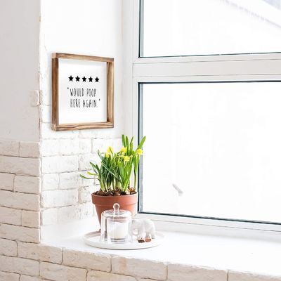 Ελπίζω όλα να πάνε καλά 12"x12" ξύλινη διακόσμηση του τοίχου του μπάνιου από μαζικό ξύλο