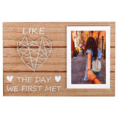 Ξύλινο ρουστίκ στυλ αρραβωνιαστικό δώρο γάμου String Art Φωτογραφικό πλαίσιο Φωτογραφικά πλαίσια