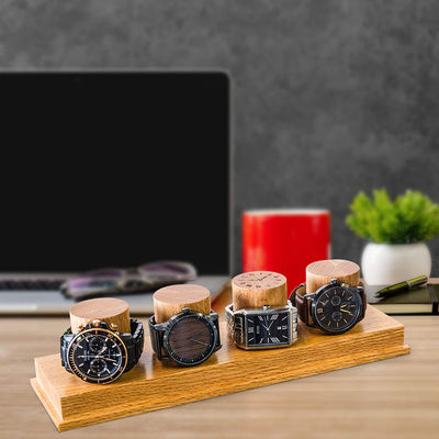 Προσαρμοσμένο λογότυπο Αποδεκτό Σκληρό βελανιδιά ξύλινο ρολόι για ρουστίκ στυλ