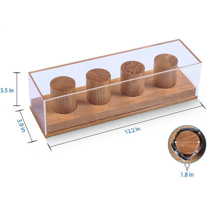 Προσαρμοσμένο λογότυπο Αποδεκτό Σκληρό βελανιδιά ξύλινο ρολόι για ρουστίκ στυλ