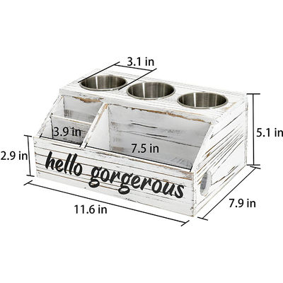 Ραστικο στυλ σχεδιασμού τοίχος Mount Hair Styling φροντίδα εργαλείο οργανωτή με εξατομικευμένο λογότυπο