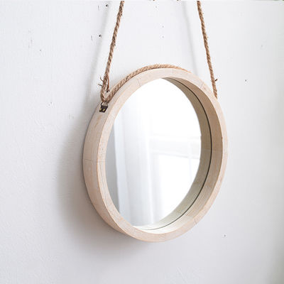 30x30cm Προσαρμοσμένο λογότυπο Αποδεκτό σκανδιναβικό στυλ Στρογγυλός κρεμασμένος καθρέφτης για διακόσμηση σπιτιού