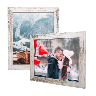Shabby Chic ξύλινα σύνολα φωτογραφικού πλαισίου με προσαρμοσμένη ρουστική διακόσμηση τοίχου