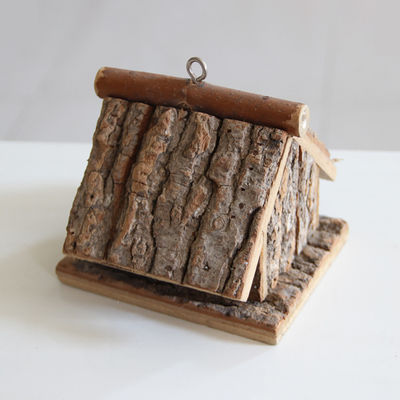 Ξύλινο Σπιτάκι πουλιών με εκτύπωση με μεταξένιο οθόνο Χειροποίητο και φιλικό προς το περιβάλλον