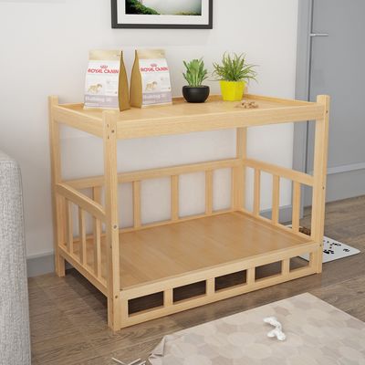 Βόρειο στυλ ξύλινο κρεβάτι σκύλου με αξεσουάρ 50x75cm και προσαρμοσμένο λογότυπο αποδεκτό