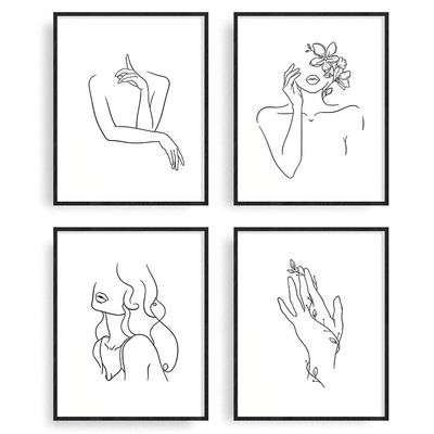 Πράσινο βοτανικό φυτό Τέχνη τοίχου Σετ από 4/6 φυτικά ξύλα Εικόνες διακόσμησης τοίχων 8 "x10" Σιδήρου