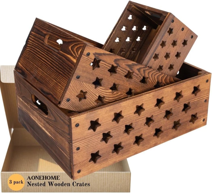 Ακατάλληλη διακοσμητική φωλιά ξύλινα κιβώτια για αποθήκευση βιβλίων