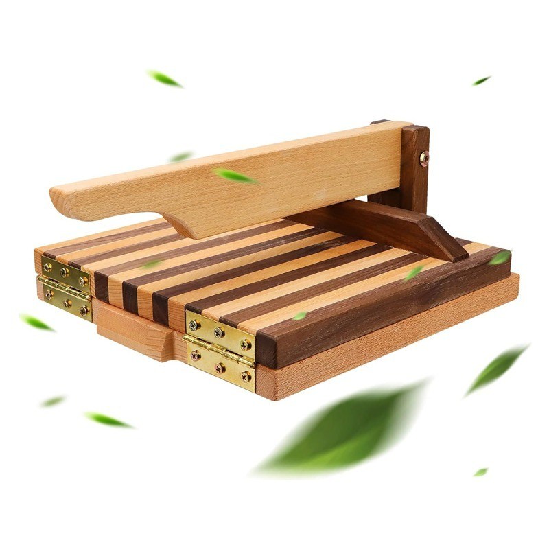 10 ίντσες τετραγωνικό ξύλινο αλεύρι Τόρτιλα Πρές για σπιτικό Τακό και περισσότερα προσαρμοσμένο λογότυπο αποδεκτό