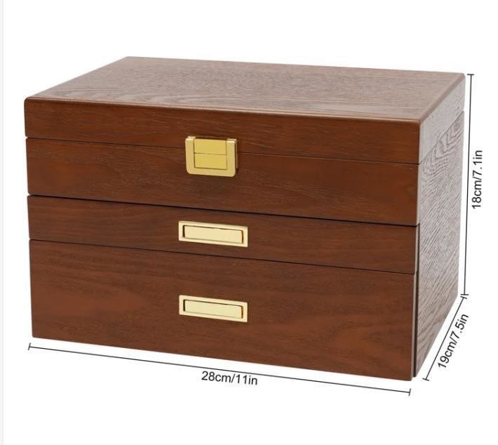 3 βαθμίδες χειροποίητη Κρυστάλλινη κλειδαριά Κοσμήματα οργανωτής Κουτί για σκουλαρίκια δαχτυλίδια περιδέραιο ρολόι