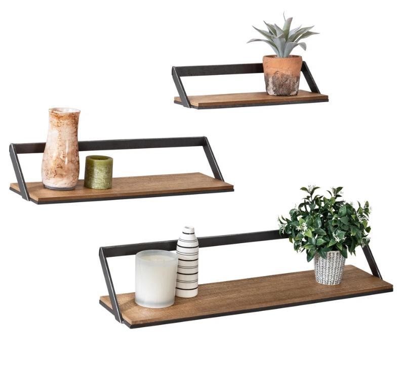 Προσαρμοσμένο λογότυπο Οικιακή διακόσμηση Σετ από 3 μαύρα/φυσικά ξύλινα συρτάρια