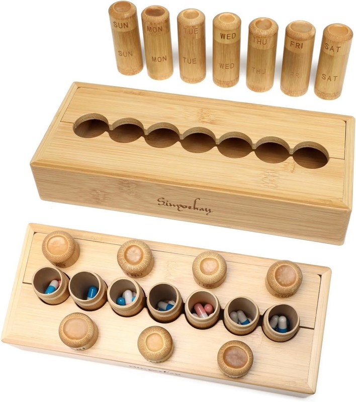 Περιβαλλοντικώς φιλικό σχεδιασμό για τα βιταμίνες και τα συμπληρώματα σε κουτί από μπαμπού