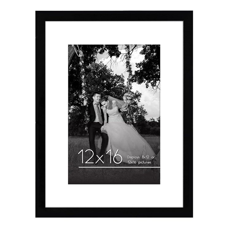 Ξύλινο Custom Logo Μέγεθος 12X16 8X12 Πίνακα Φρέμα με Mat και Shatter ανθεκτικό γυαλί