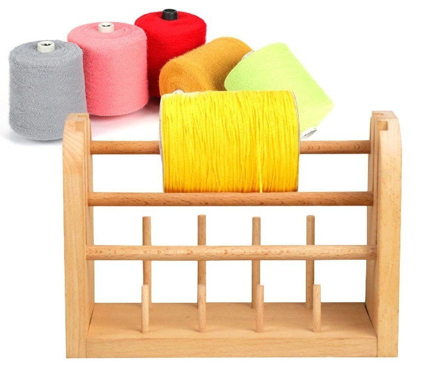 202406 Κρατητής τροχιάς από ξύλινο νήμα Τήχος τροχιάς αποθήκευσης ράφης Στροφή σφαίρας ελκυστήρας συμπαγής