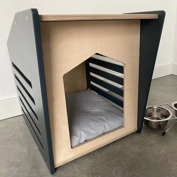 Σύγχρονο ξύλινο τοίχωμα κατεστημένο γάτα Perch αναδιπλούμενο εσωτερικό σπίτι κατοικίδιων ζώων με προσαρμοσμένο σχεδιασμό