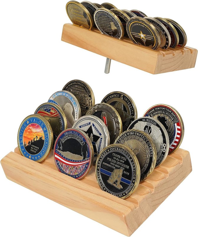4x6x1inch Στρατιωτικό Challenge Coin Holder Display Stand Rack για νομίσματα μεμονωμένου μεγέθους