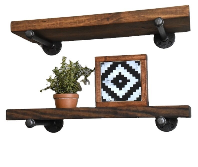 Εσωτερικός κρεμάλα πλωτό ράφι τοίχος ξύλινο ράφι για φούρνο μικροκυμάτων Ραστικό ράφι οθόνης