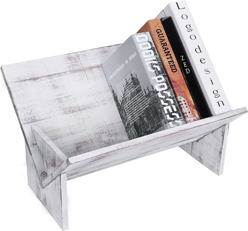 Ξύλινο περιοδικό Βιβλίο Αρχεία Άλμπουμ Εμφάνιση Ρετρό Στυλ Οργανωτής Διακόσμηση Ρεφιού