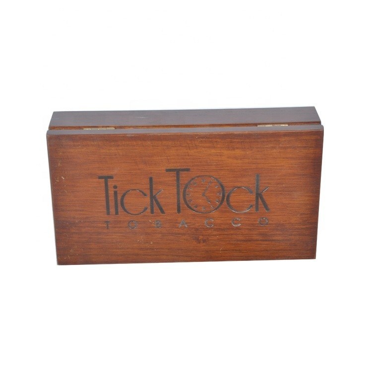 Προσαρμόσιμο λογότυπο και χρώμα ξύλινη θήκη τσιγάρου με βερνικωμένο φινίρισμα