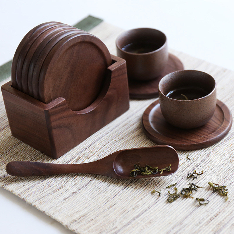 Δοκιμαστικό δωρεάν ή θα επιστραφεί σύνολο 6 ξύλινων κεραμικών ποτών