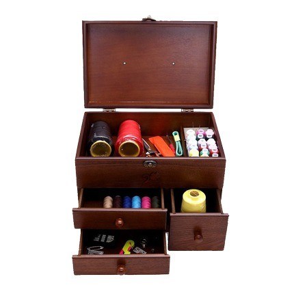 Χωρίς υποστήριξη χώρο επιλογή ξύλινο κουτί ραπτικής για οργανωμένη αποθήκευση