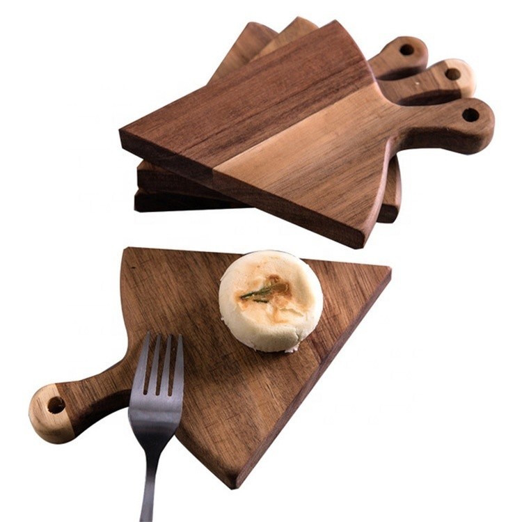 OEM ODM Αποδεκτό Προσαρμοσμένο μέγεθος Περιβαλλοντικά φιλικό μη κολλητικό δείπνο ξύλινο πιάτο πίτσα σερβίρισμα δίσκο 6pcs