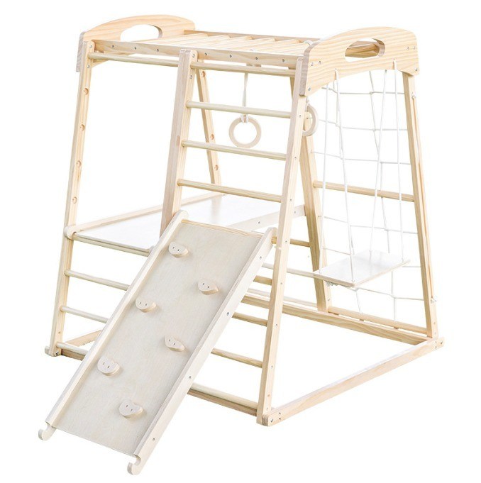 Παιδιά Γυμναστική ξύλινος πλαισίου αναρρίχησης αναρρίχηση βράχων Δίκτυο σκάλα τραβήξτε επάνω μπαρ Παιχνίδι σκηνή εσωτερική