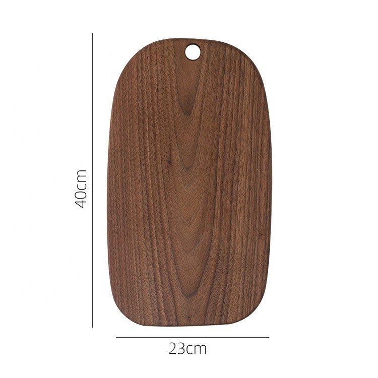 Δικαιούμενο Custom Size Black Walnut ξύλινο πίνακα ψωμιού για φρούτα και σερβίρισμα 40x23cm