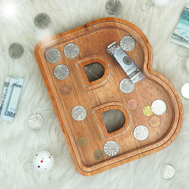 Ακρυλικό γράμμα ξύλινο Αλφαβήτο Κουτί μετρητών Εκτύπωση καμένο Μεγάλο γράμμα Χοιροθηκών για παιδιά