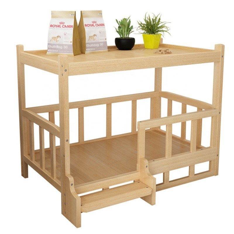 Βόρειο στυλ ξύλινο κρεβάτι σκύλου με αξεσουάρ 50x75cm και προσαρμοσμένο λογότυπο αποδεκτό